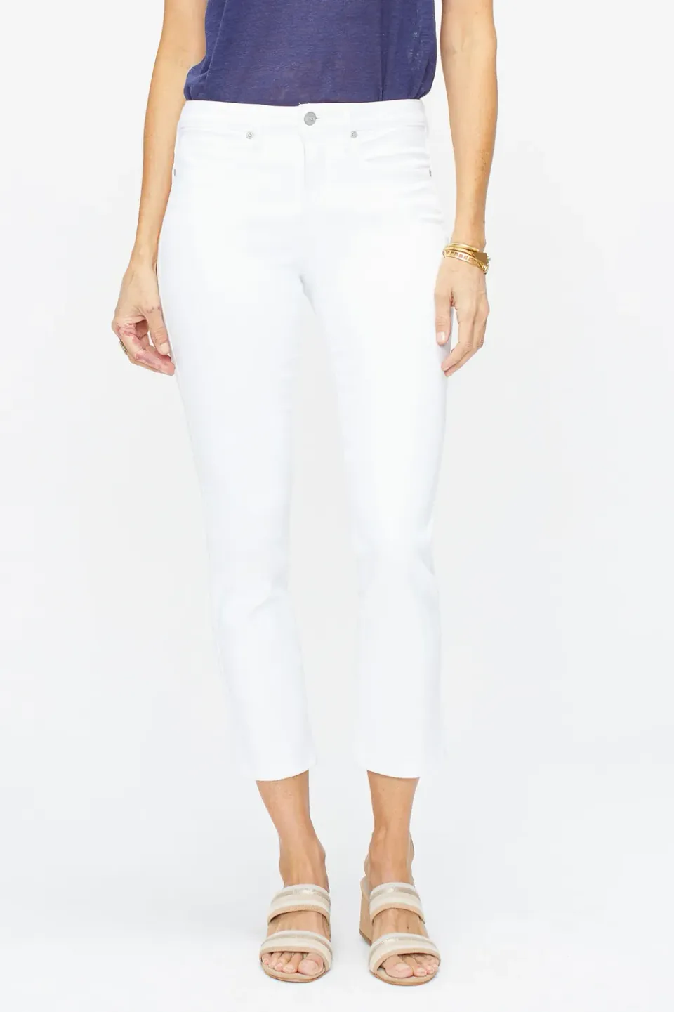 NYDJ Sheri Slim Jeans Petite Optic White weiß