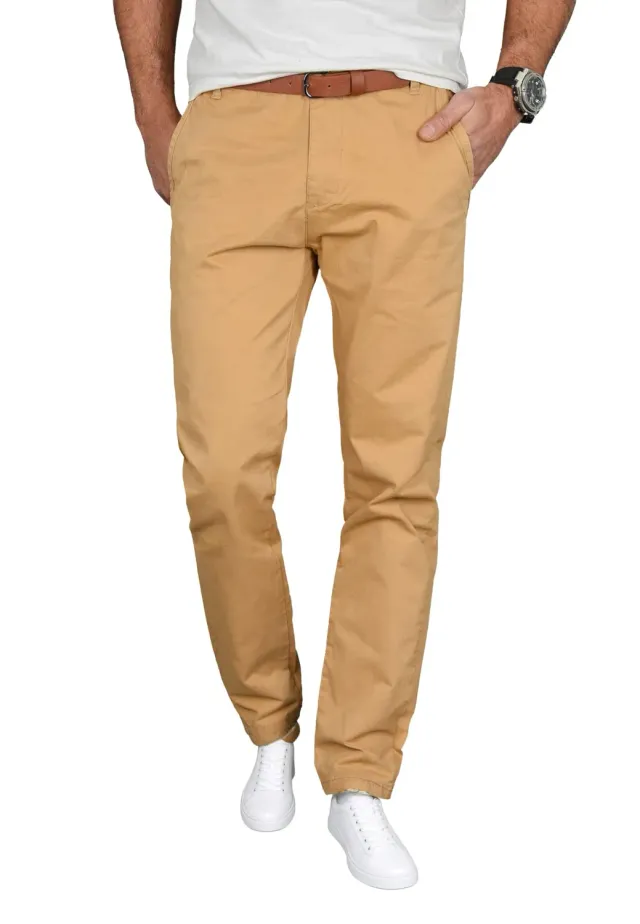 Alessandro Salvarini AS-095 Chino Hose Regular Fit Olive Baumwolle
