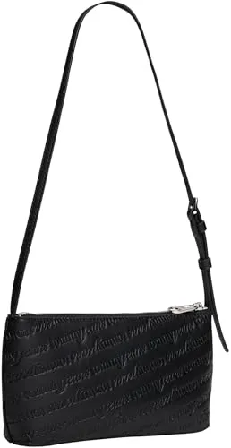 Tommy Jeans TJW Must AOP Schultertasche Schwarz Logo
