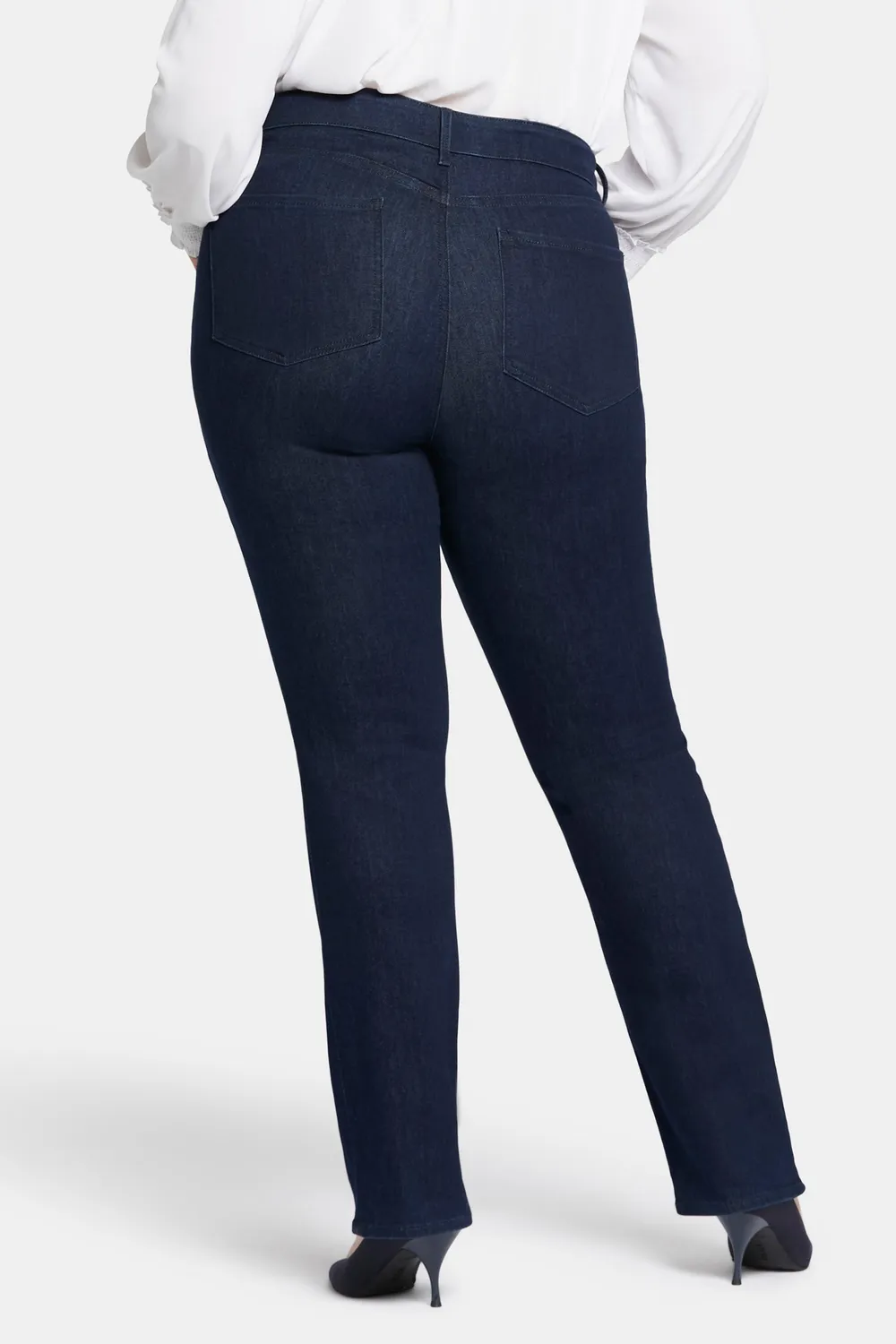 NYDJ Marilyn Straight Plus Jeans Rinse blau gerades Bein