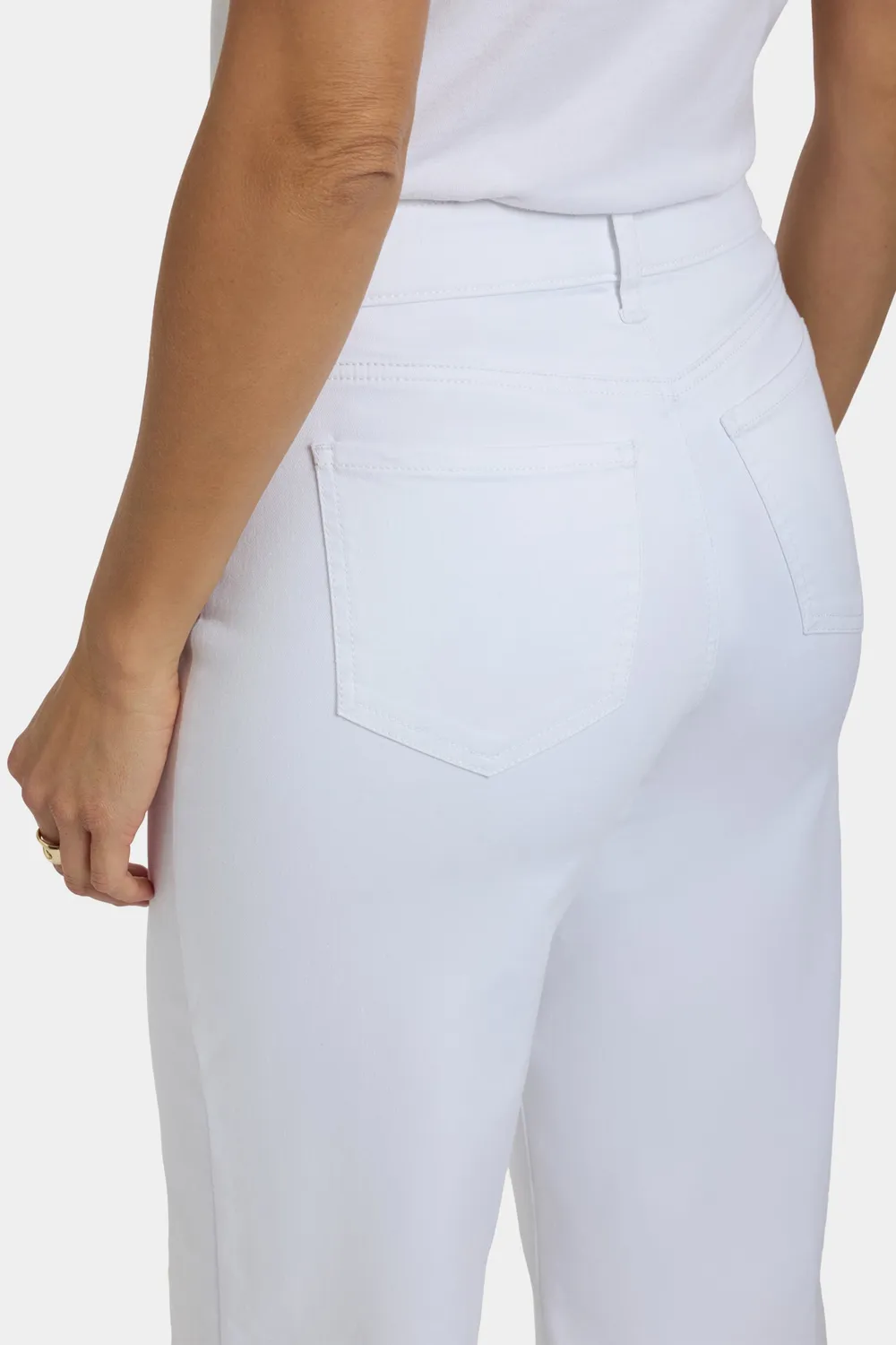 NYDJ Teresa Wide Leg Ankle Jeans Optic White weiß