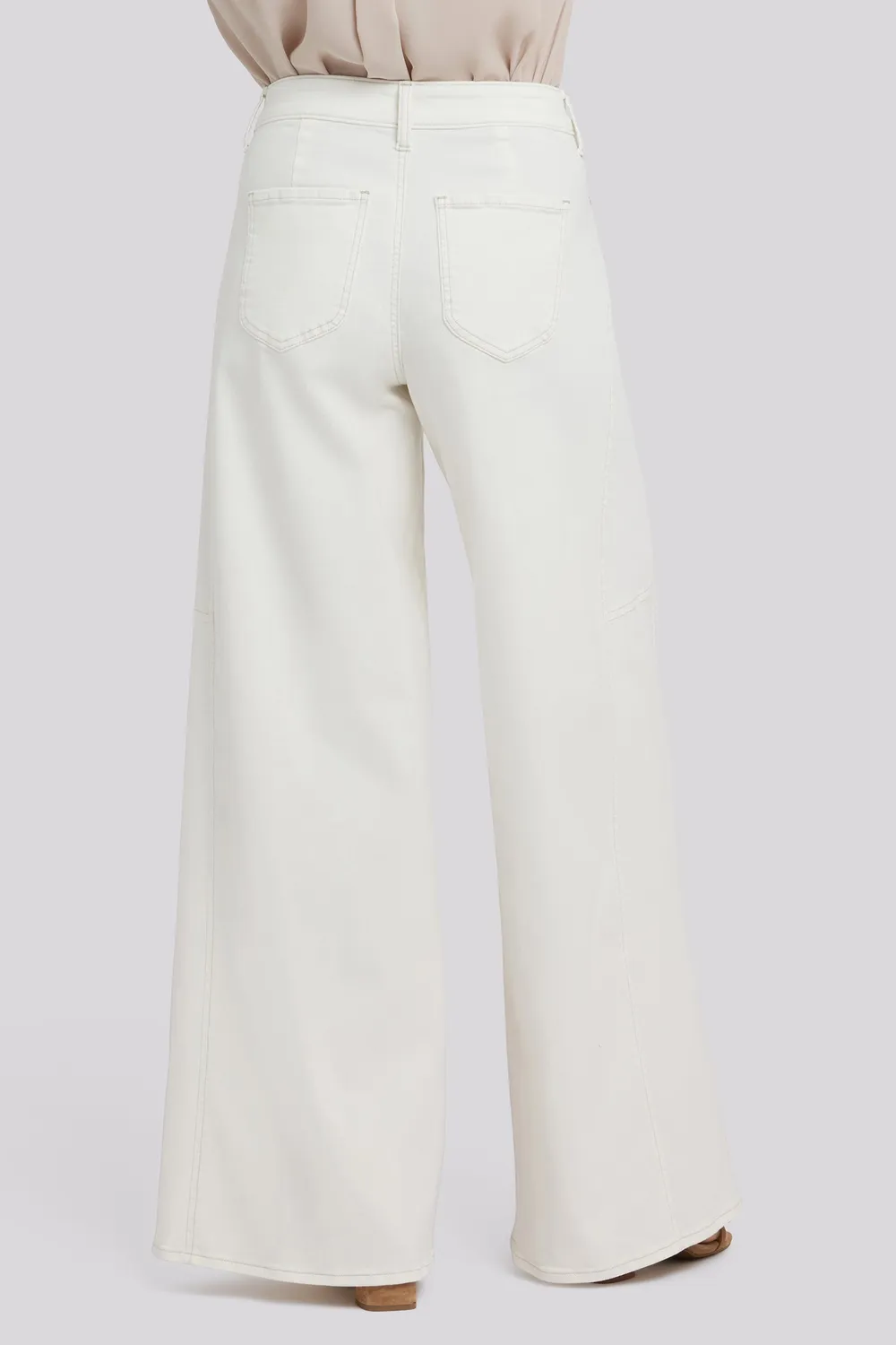 NYDJ Nova Super Wide Leg Jeans Vintage White Weiß
