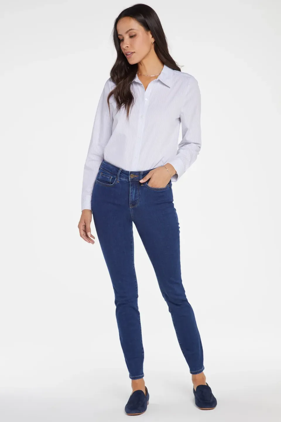NYDJ Ami Skinny Jeans Quinn Blau mit Stretch