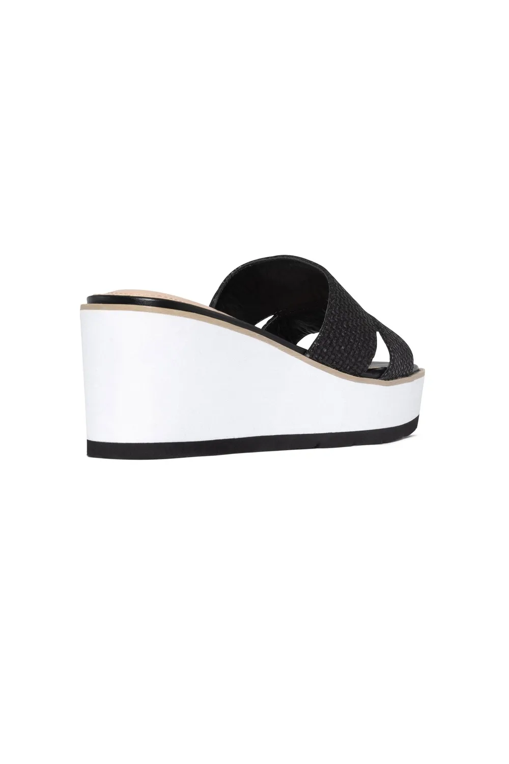 NYDJ Raizy Keilsandalen Schwarz Jute Slip-on
