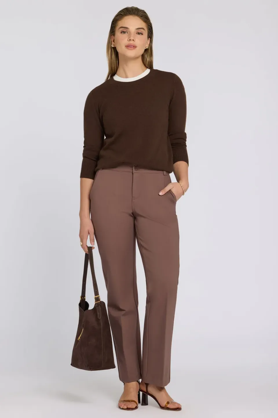 NYDJ Bella Trouser Hose Deep Taupe formend