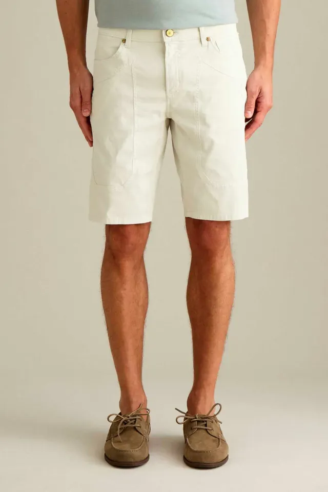 Jeckerson Jayden Bermuda Eisgrau Slim Fit Wabenstoff
