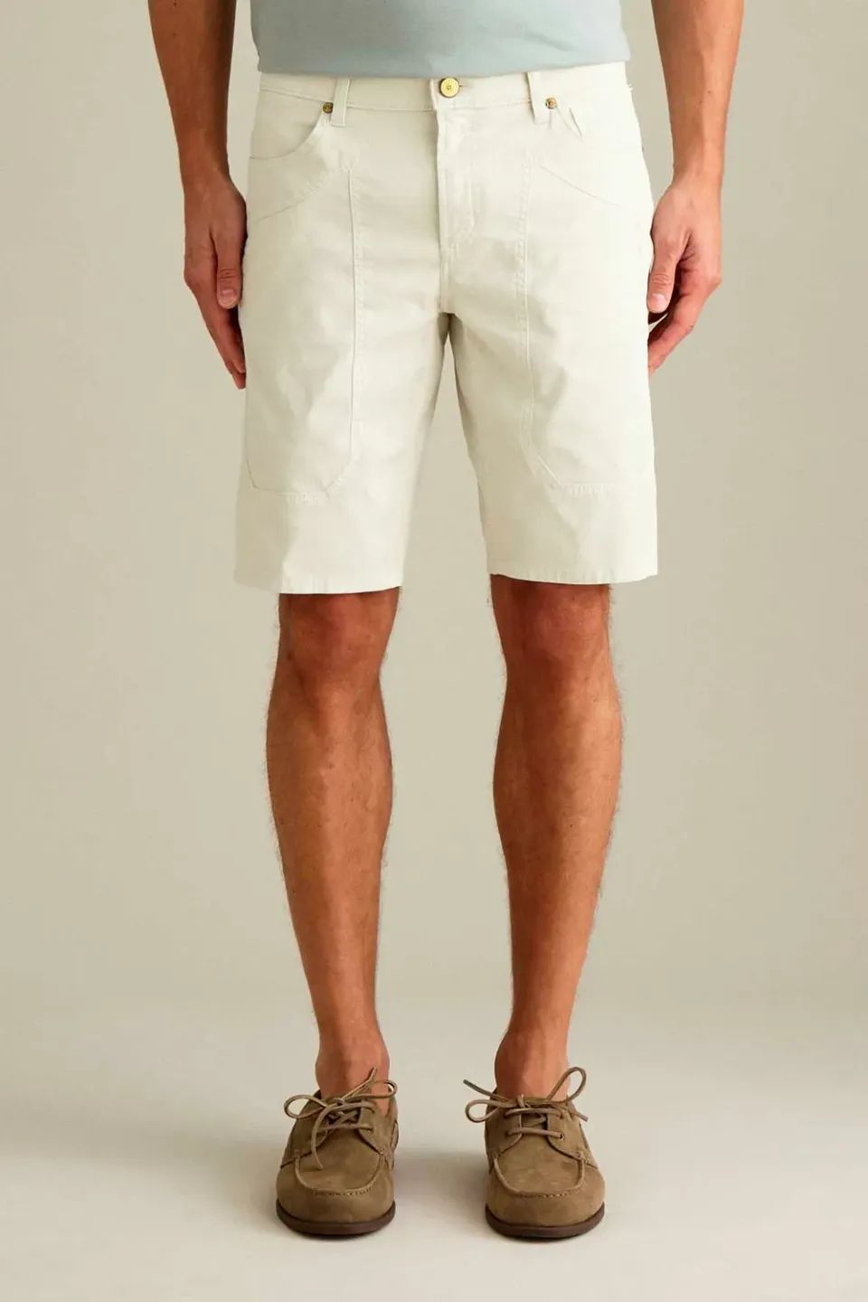 Jeckerson Jayden Bermuda Eisgrau Slim Fit Wabenstoff