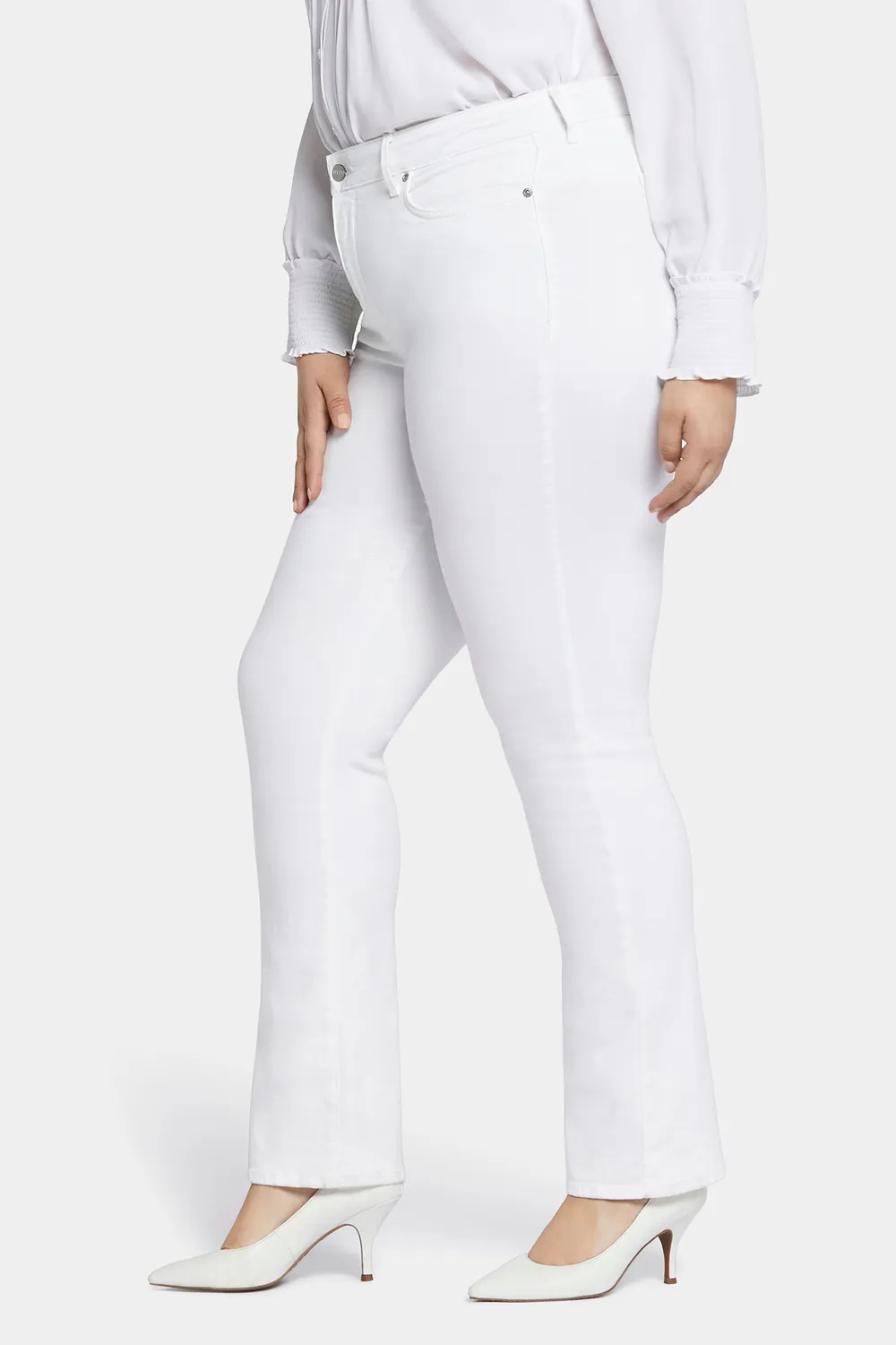 NYDJ Marilyn Straight Plus-Size Jeans Optic White weiß