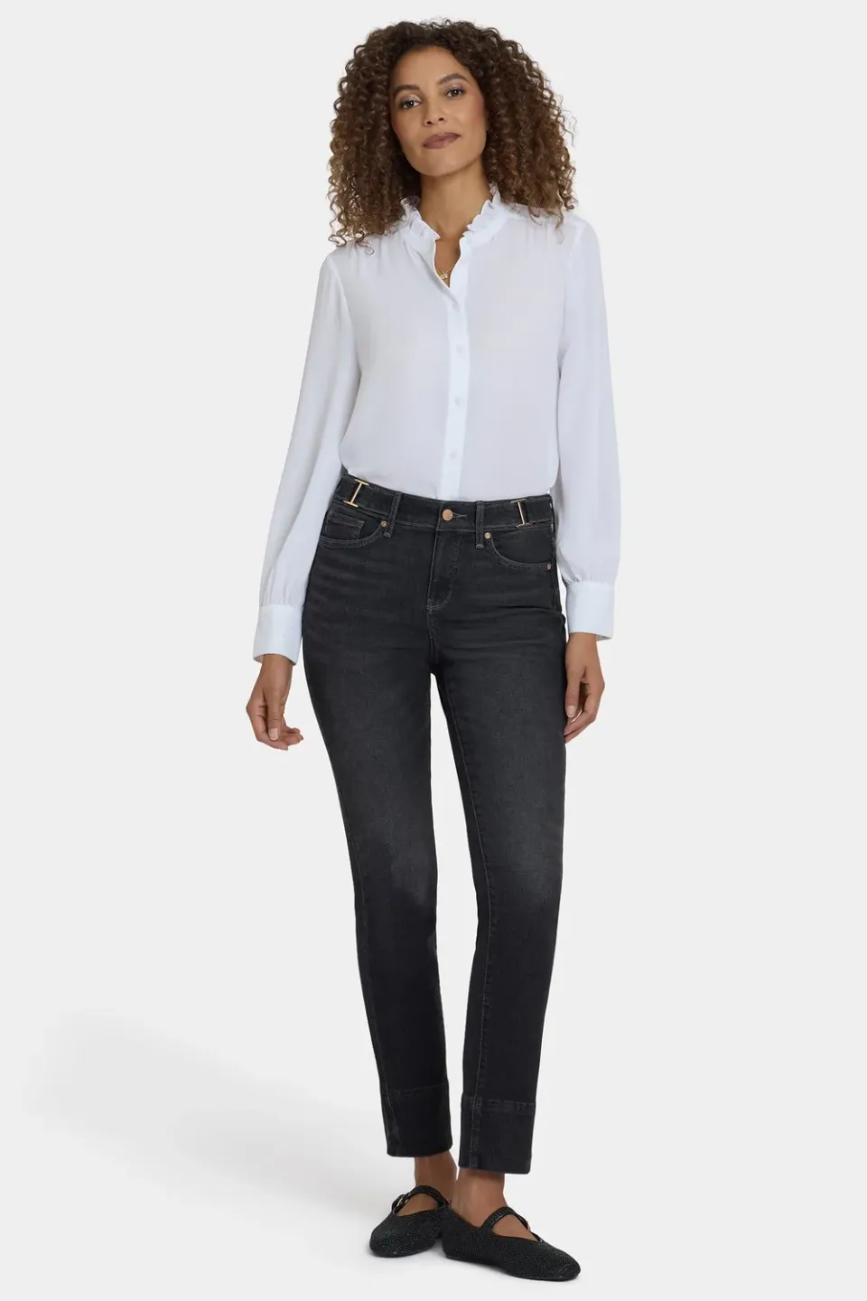 NYDJ Sheri Slim Petite Jeans Paris Lights Grau