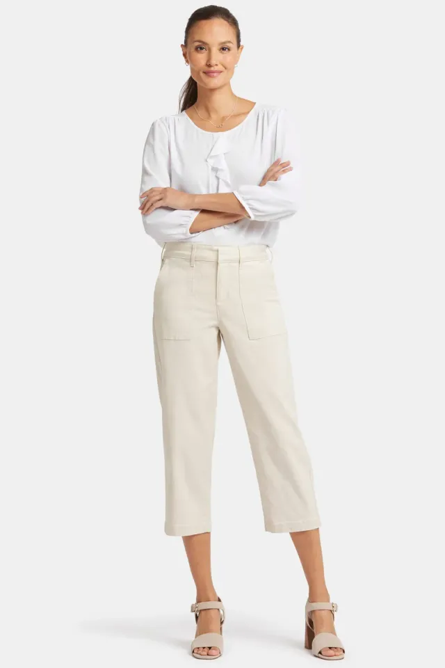 NYDJ Utility Hose White Creek Stretch Twill Cropped