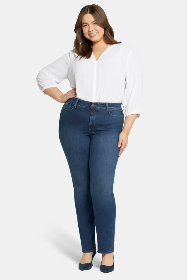 NYDJ Marilyn Straight Jeans Cooper Plus gerade