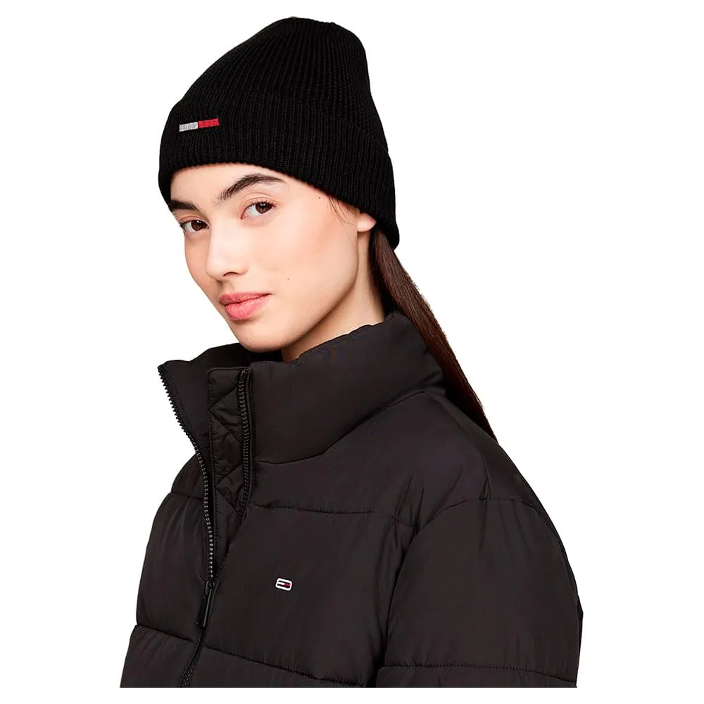 Tommy Jeans Elongated Flag Beanie Damen Mütze Beige
