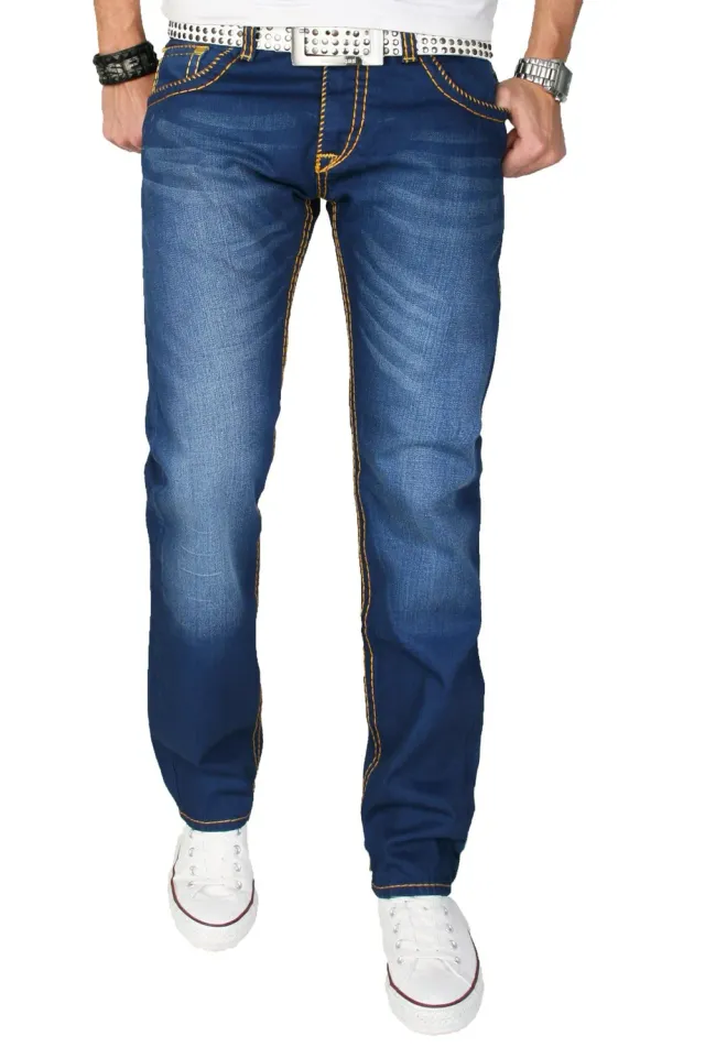 Alessandro Salvarini AS014 Designer Jeans blau Stonewash