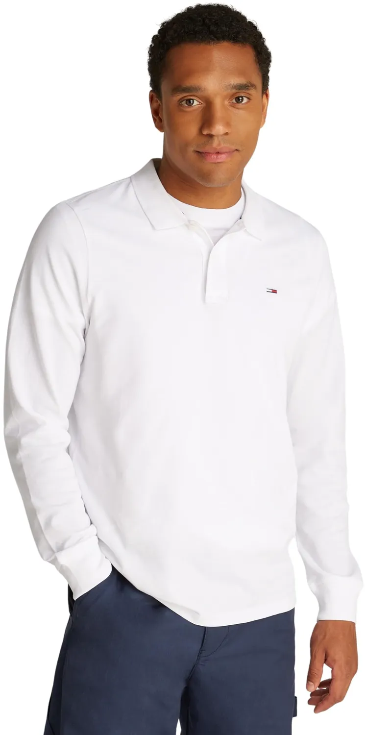 Tommy Jeans Slim Fit Placket Langarm-Poloshirt M