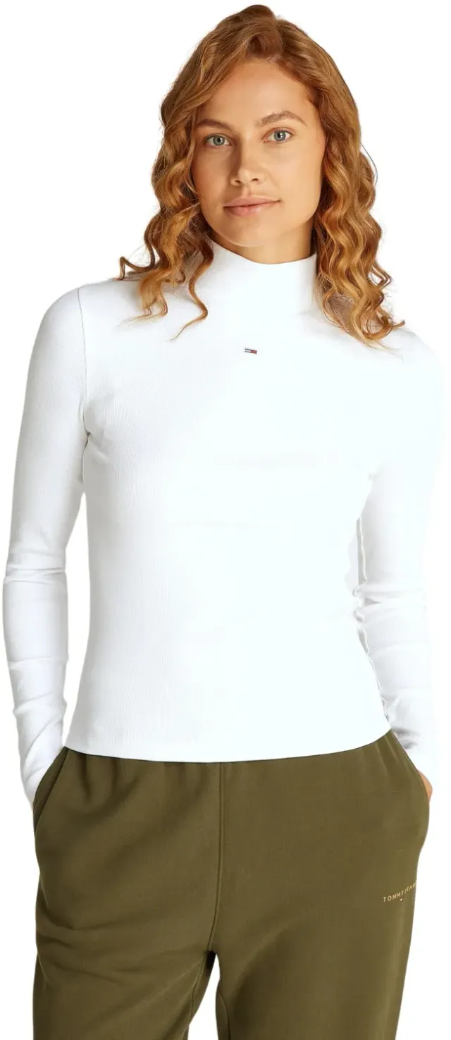 Tommy Jeans Essential Damen Langarmshirt Mock-Kragen