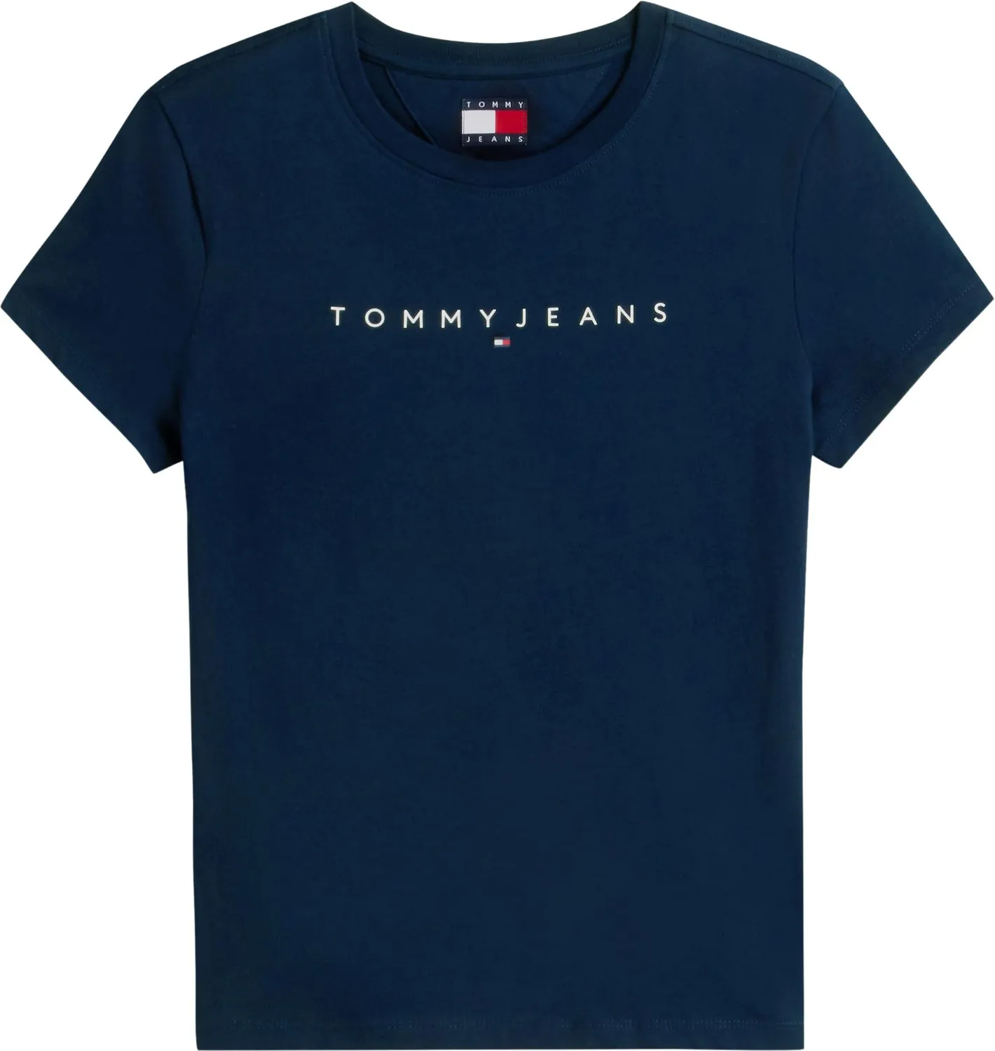 Tommy Jeans Damen T-Shirt Linear Slim Fit Kurzarm