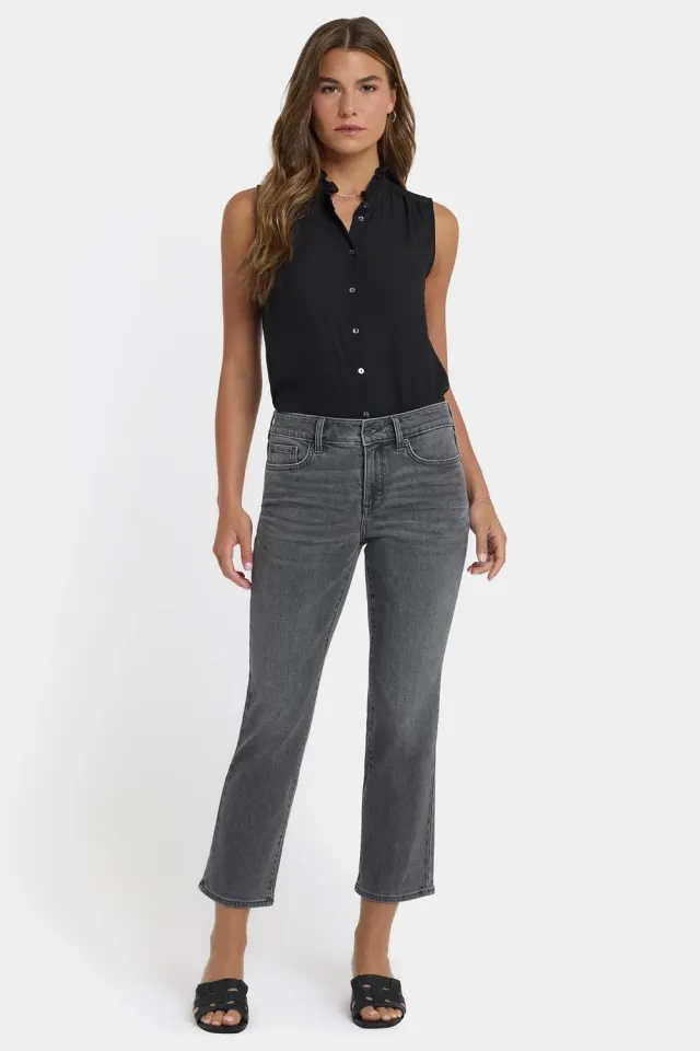 NYDJ Marilyn Straight Ankle Jeans Dusty Ash Grau