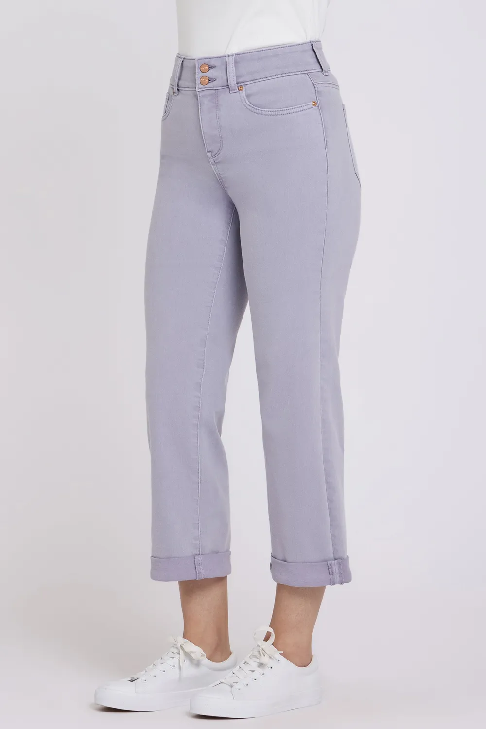 NYDJ Bailey Straight Crop Jeans Vintage Lavender