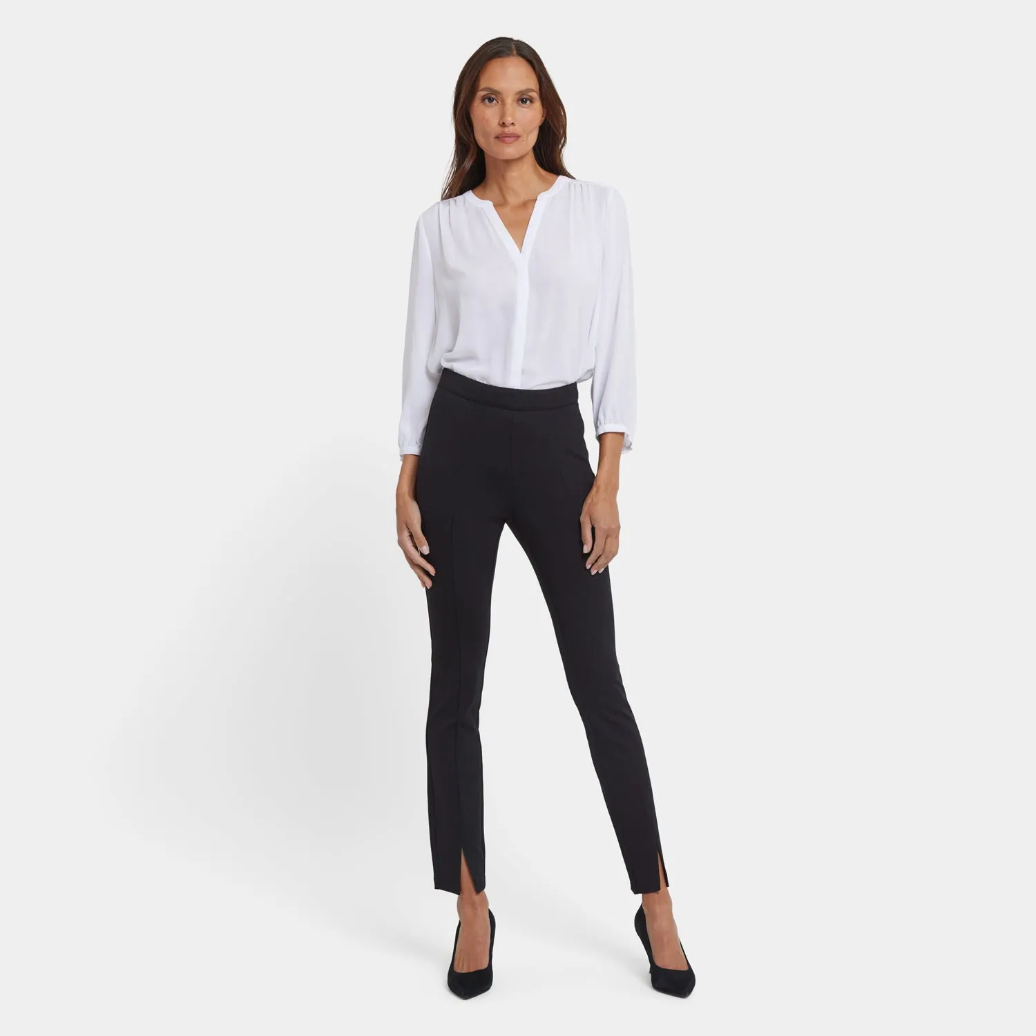 NYDJ Zelda Hose Schwarz Ponte Slim Pull-On