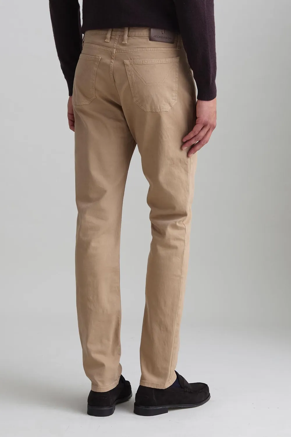 Jeckerson John Toppa Slim Fit Herrenhose Sandbeige Gabardine