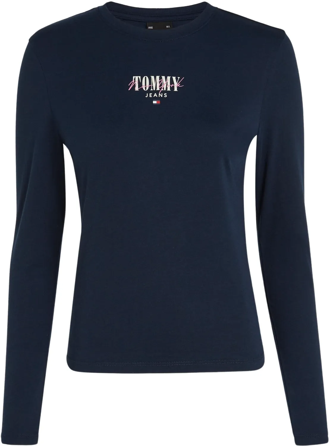 Tommy Jeans Basic Langarmshirt Damen weiß / blau