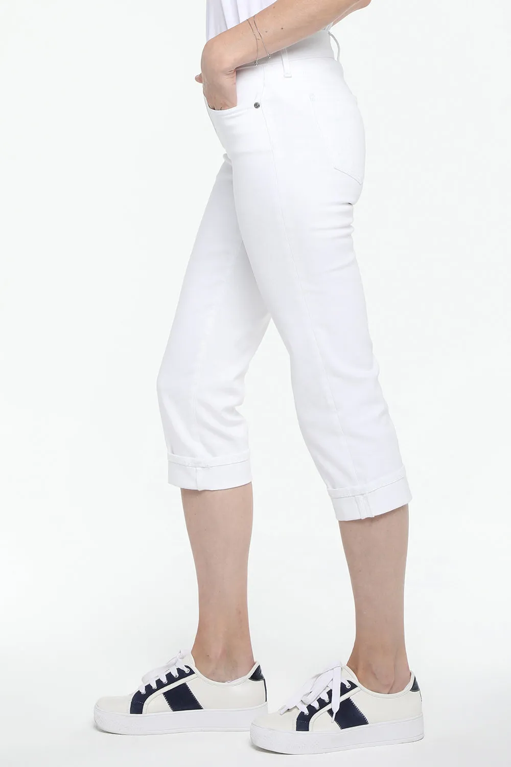 NYDJ Marilyn Straight Crop Petite Jeans Optic White