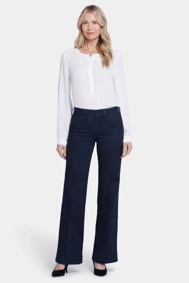 NYDJ Teresa Trouser Jeans Rinse Blau weites Bein