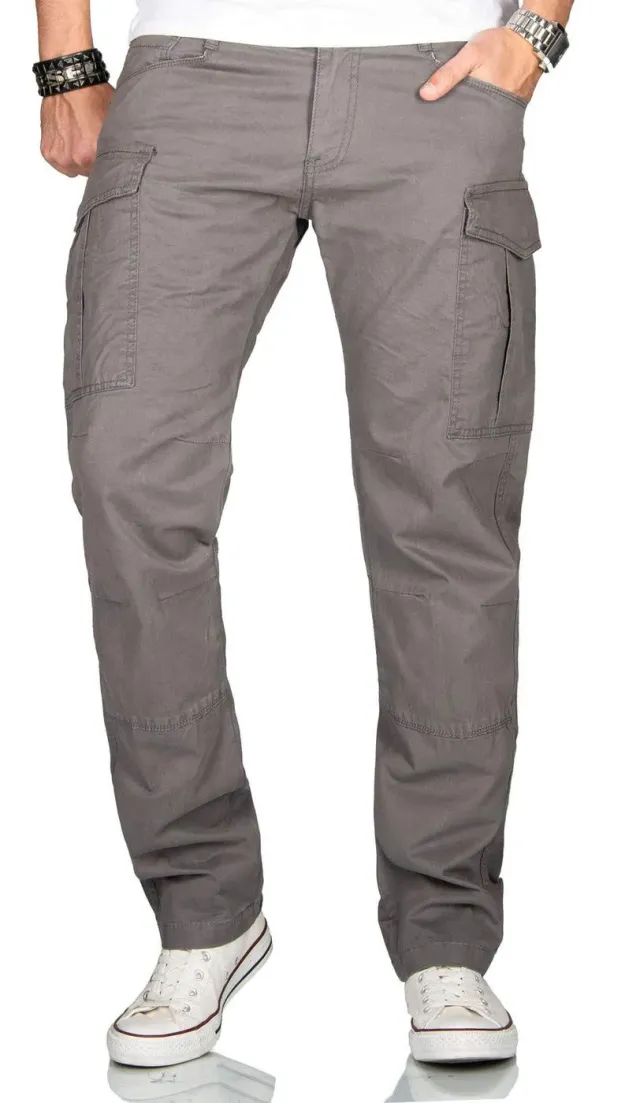 Alessandro Salvarini AS-032 Cargohose Stretch Schwarz