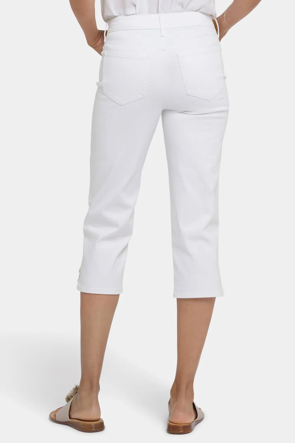 NYDJ Marilyn Straight Crop Jeans Optic White cropped