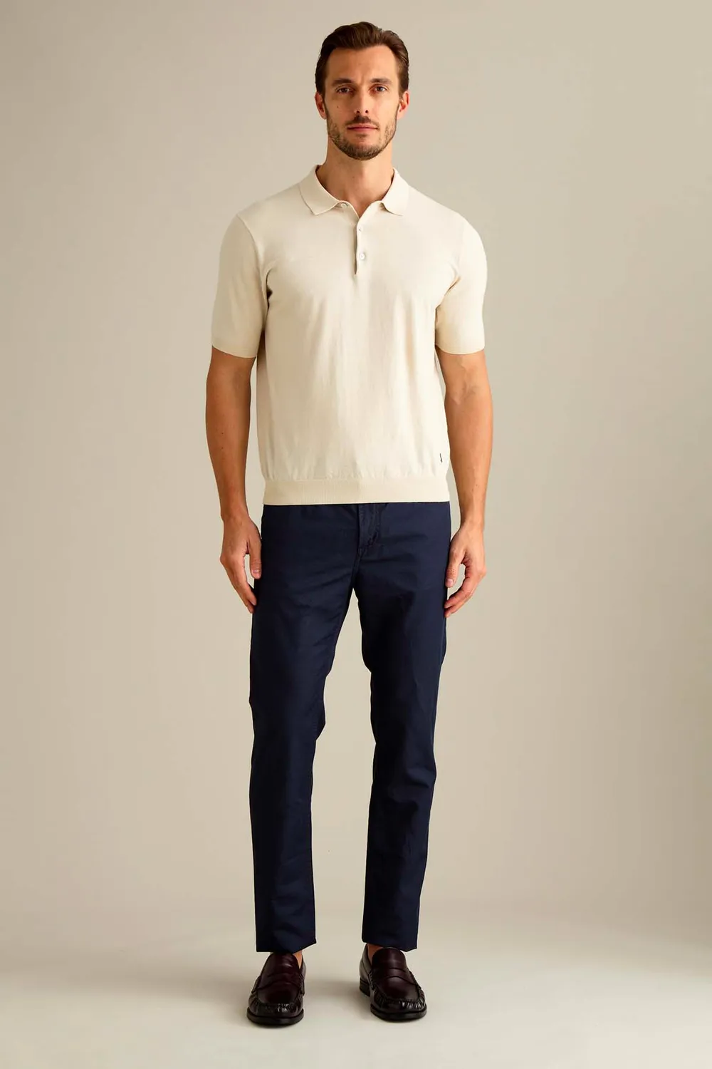 Jeckerson Jordan Hose Slim Fit Dunkelblau Leinen