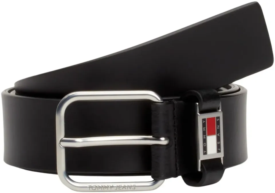 Tommy Jeans Scanton 3,5 cm Herren Gürtel Leder Schwarz