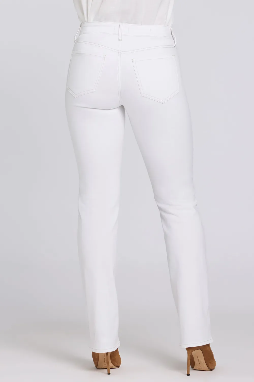 NYDJ Marilyn Straight Jeans Optic White Bestseller