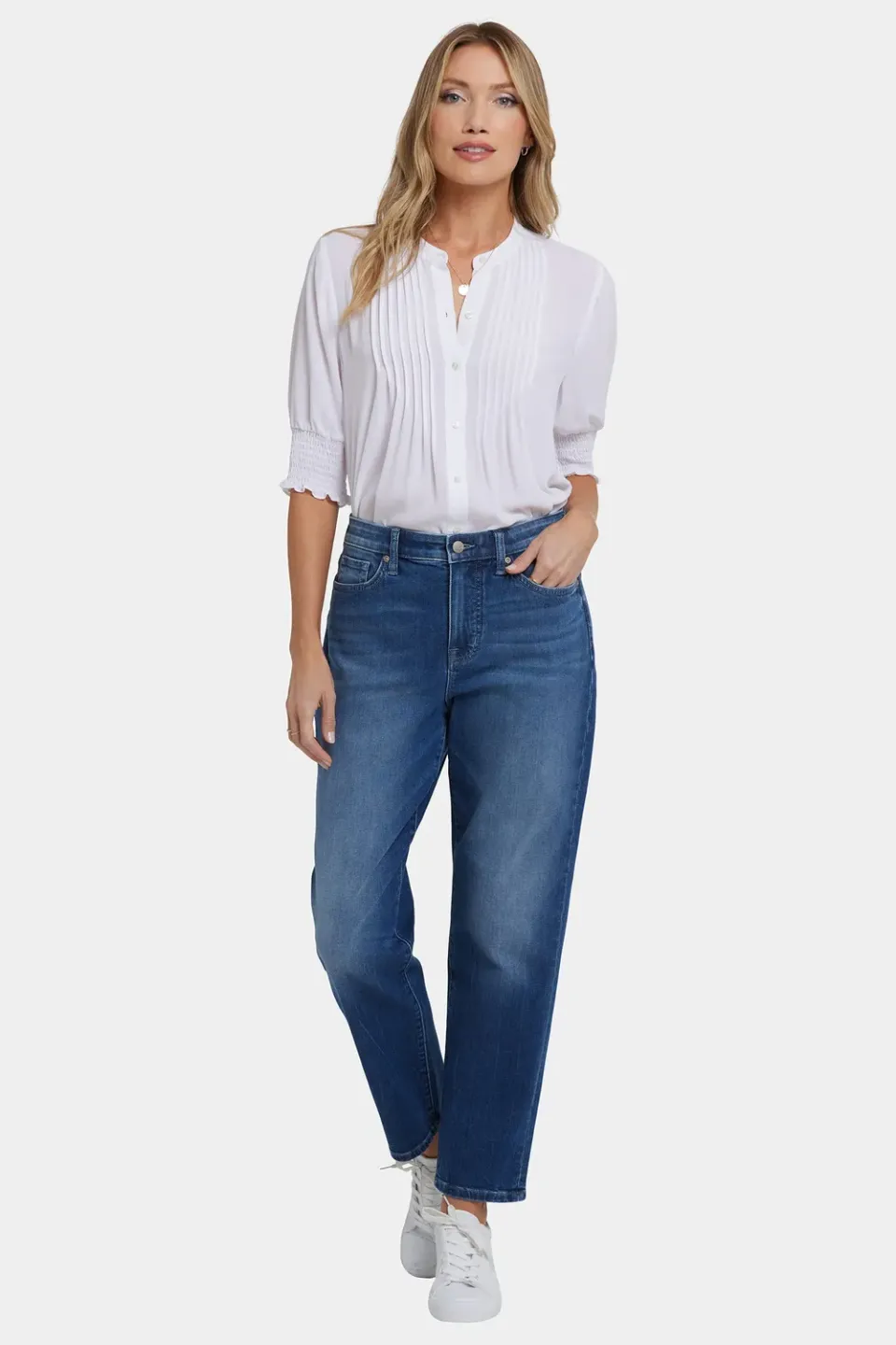NYDJ Boyfriend Jeans Cool Marine Blau relaxed
