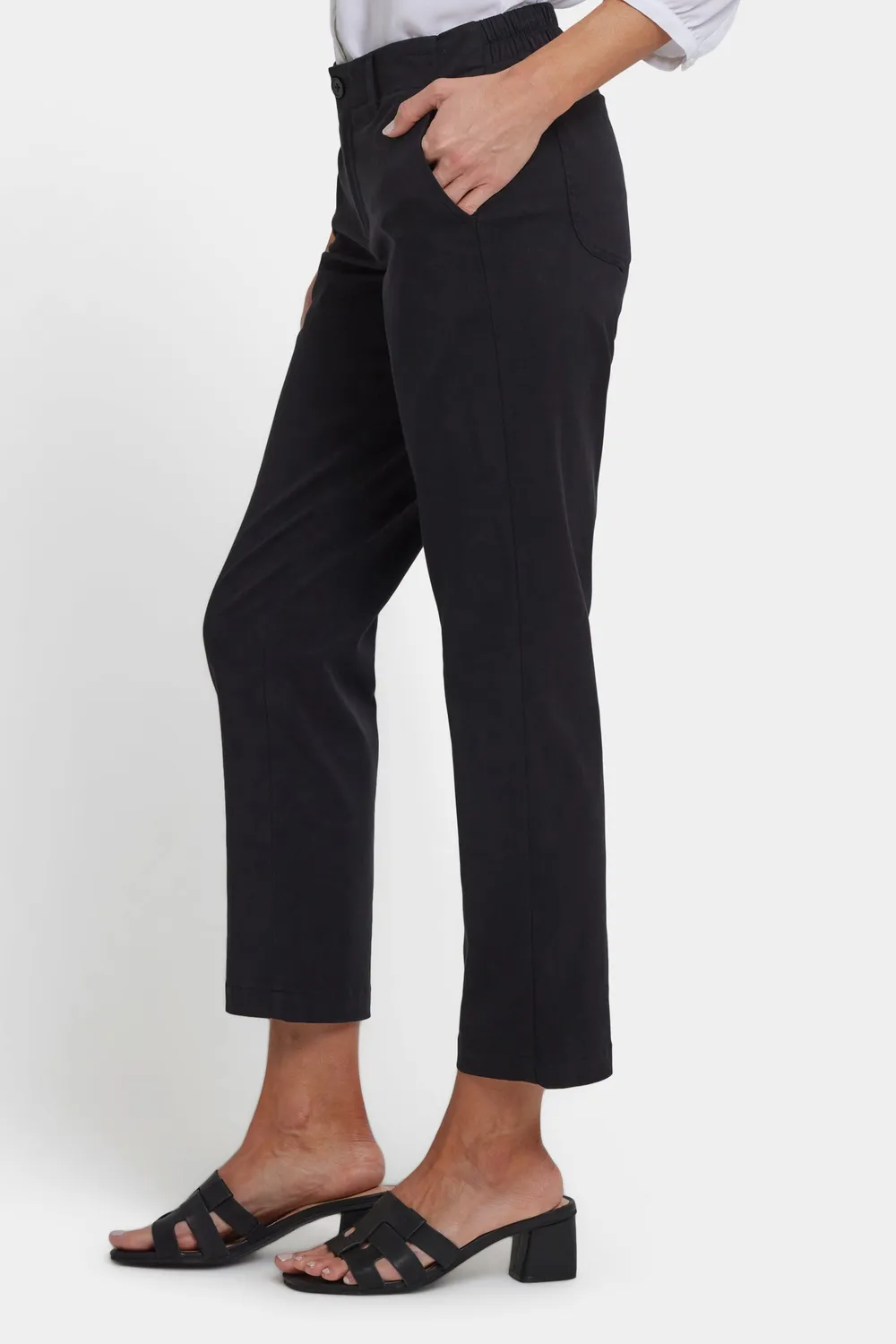 NYDJ Easy-Fit Ankle Stoffhose Schwarz Twill