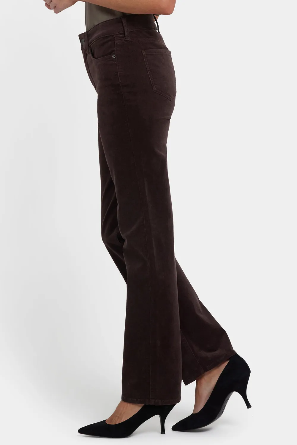 NYDJ Marilyn Straight Cordhose Bitter Chocolate Stretch