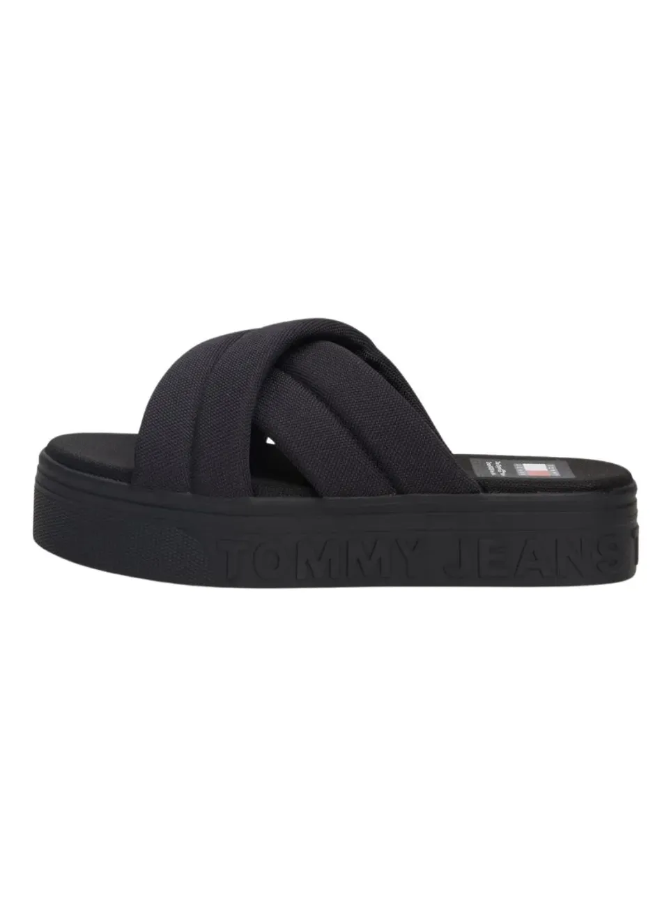Tommy Jeans Lettering Flatform Sandale Schwarz 36 Plateau