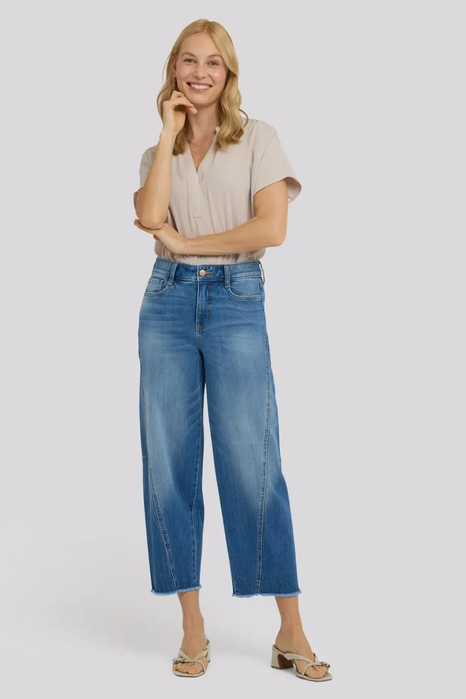 NYDJ Alyssa Relaxed Crop Jeans Pacifica Fransen