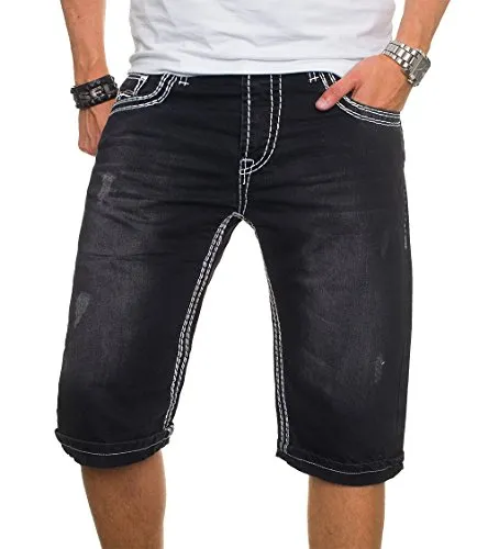 Alessandro Salvarini AS022 Jeans Shorts Herren Baumwolle