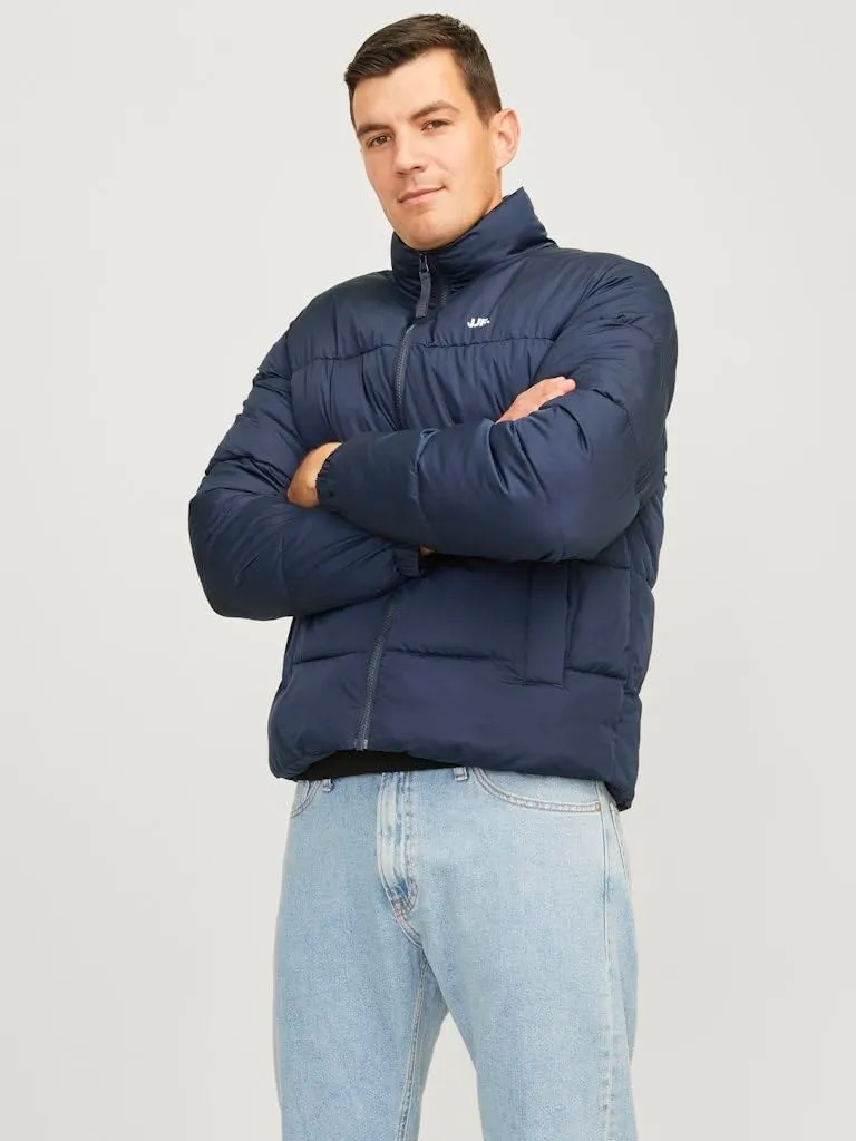 JJ Rebel Logo Puffer Herren Jacke S Navy gesteppt