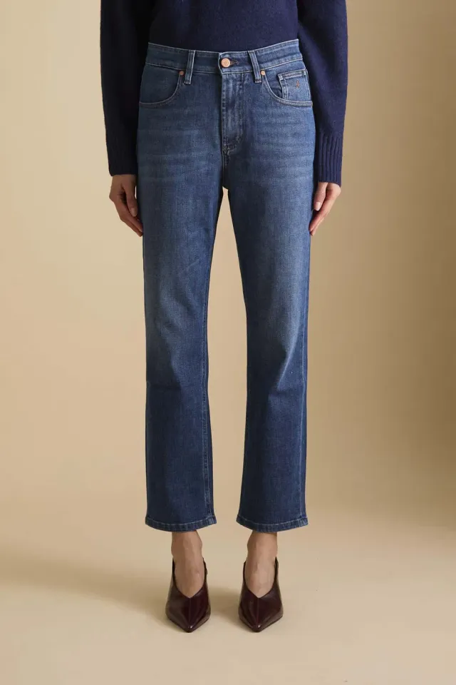 Jeckerson Julia Boyfriend Jeans Dunkelblau Stretch