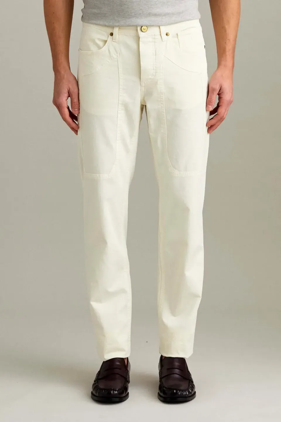 Jeckerson John Hose Slim Fit schneeweiß Gabardine