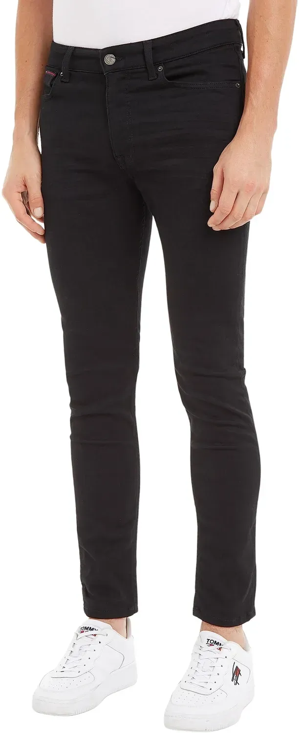 Tommy Jeans Simon Herren Jeans Skinny Schwarz 27W/34L Stretch
