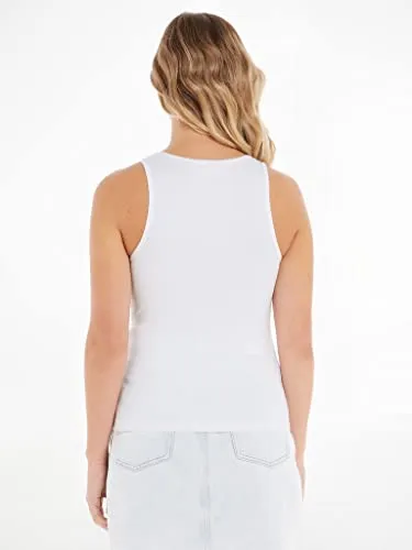 Tommy Jeans Essential Rib Tank Top Damen Weiß L gerippt